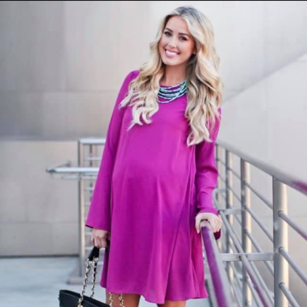 Pink blush maternity dress